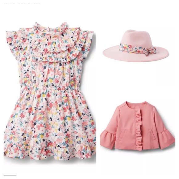 Janie& Jack Floral Ruffle Set